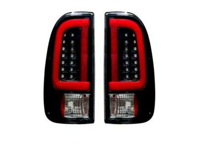OLED Tail Lights; Black Housing; Smoked Lens (11-16 F-350 Super Duty)