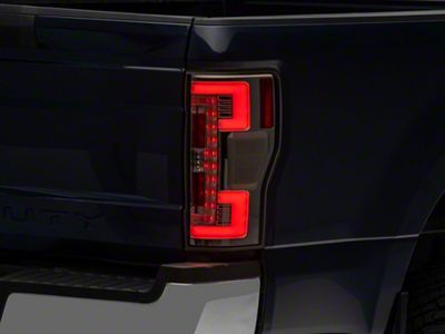 OLED Tail Lights; Chrome Housing; Clear Lens (17-19 F-350 Super Duty w/ Factory Halogen Tail Lights)