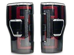 OLED Tail Lights; Black Housing; Smoked Lens (17-19 F-350 Super Duty w/ Factory LED Tail Lights)
