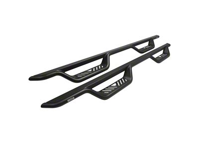 Outlaw Drop Nerf Side Step Bars; Textured Black (11-16 F-350 Super Duty SuperCrew)