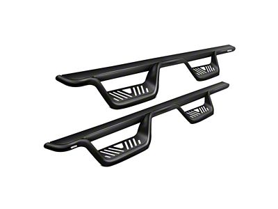 Westin Outlaw Drop Nerf Side Step Bars; Textured Black (17-25 F-350 Super Duty SuperCab)