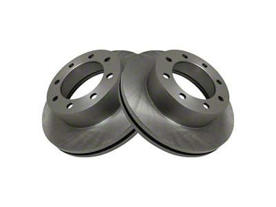 Plain Vented 8-Lug Rotors; Front Pair (11-12 4WD F-350 Super Duty DRW)