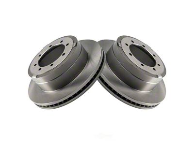 Plain Vented 8-Lug Rotors; Rear Pair (13-19 F-350 Super Duty DRW)