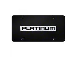 Platinum License Plate; Chrome on Black (Universal; Some Adaptation May Be Required)