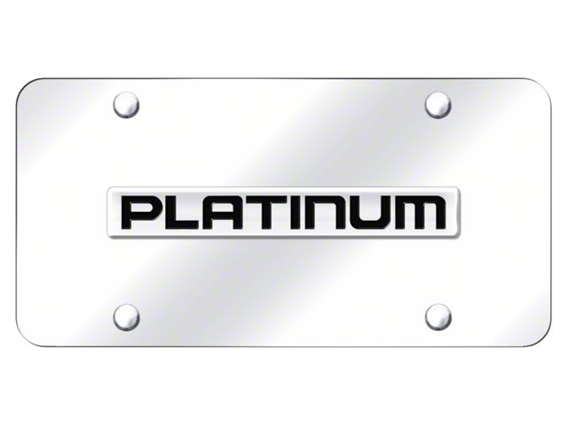 Platinum License Plate; Chrome on Chrome (Universal; Some Adaptation May Be Required)