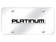 Platinum License Plate; Chrome on Chrome (Universal; Some Adaptation May Be Required)