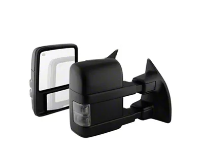 Powered Heated Manual Extendable Mirrors with Smoked LED Turn Signals (11-15 F-350 Super Duty)