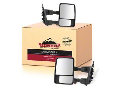 Powered Heated Memory Power Folding Towing Mirrors with Unpainted Cap (08-10 F-350 Super Duty w/ Memory Mirrors)