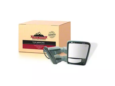 Powered Heated Memory Towing Mirror with Turn Signal; Textured Black; Passenger Side (08-10 F-350 Super Duty w/ Memory Mirrors)