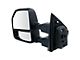 Powered Heated Power Folding Towing Mirror with Blind Spot Detection and Spotlight Puddle Light; Driver Side (17-18 F-350 Super Duty)