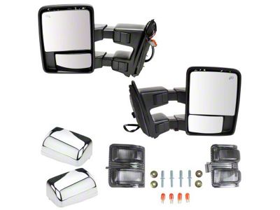 Powered Heated Power Folding Towing Mirrors with Chrome Cap (08-10 F-350 Super Duty w/o Memory Mirrors)