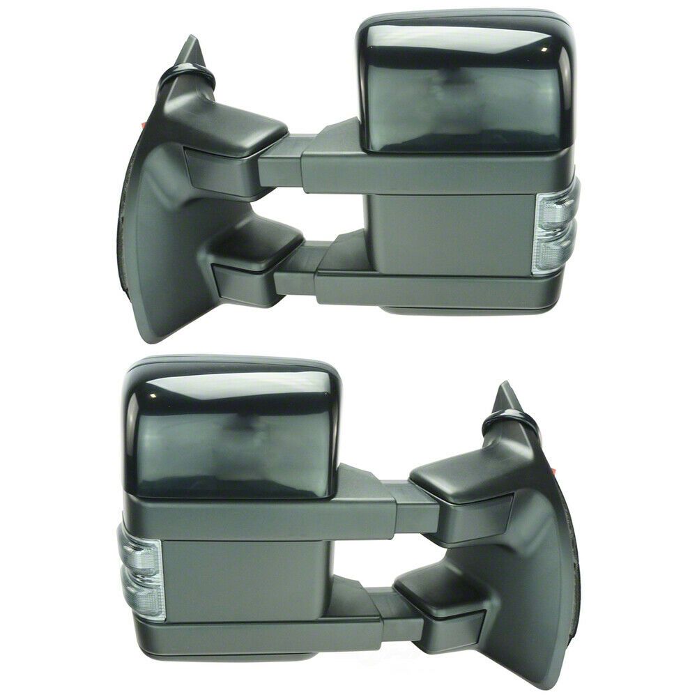 F350 Super Duty Powered Heated Power Folding Towing Mirrors; Paint to