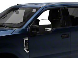 Powered Heated Towing Mirrors with Clear Turn Signals; Chrome (17-19 F-350 Super Duty)
