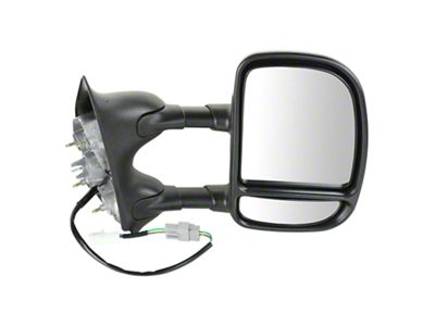Powered Non-Heated Towing Mirror; Passenger Side (99-07 F-350 Super Duty w/o Marker Lights)