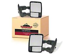 Powered Non-Heated Towing Mirrors; Chrome and Black (99-07 F-350 Super Duty)