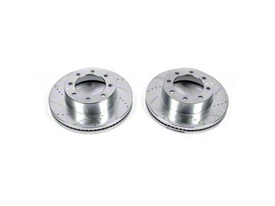 PowerStop Evolution Cross-Drilled and Slotted 8-Lug Rotors; Front Pair (13-25 4WD F-350 Super Duty)