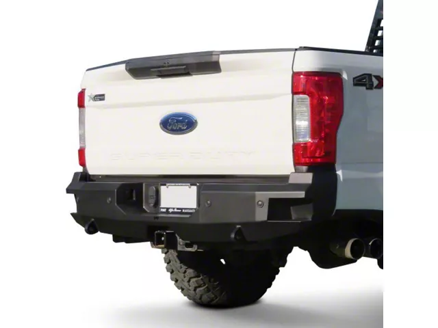 F-350 Super Duty Premier Series Rear Bumper; Black Textured (17-22 F ...