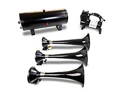 ProBlaster ABS Triple Train Horn System; Black (Universal; Some Adaptation May Be Required)
