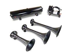 ProBlaster Ultimate Triple Air Horn System; Black (Universal; Some Adaptation May Be Required)