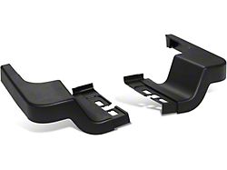 Rear Bumper End Caps; Textured Black (17-22 F-350 Super Duty)