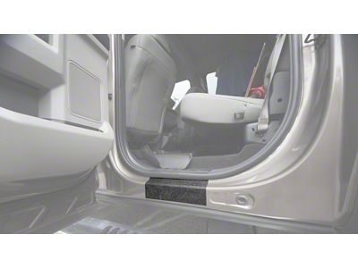 Rear Door Sill Protection; Textured Black (17-25 F-350 Super Duty SuperCrew)