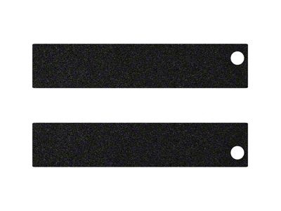 Rear Door Sills Accent Trim; Black (11-16 F-350 Super Duty SuperCab, SuperCrew)