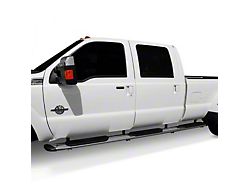Regal 7-Inch Wheel-to-Wheel Oval Side Step Bars; Rocker Mount; Polished Stainless (17-23 F-350 Super Duty SuperCab w/ 6-3/4-Foot Bed)