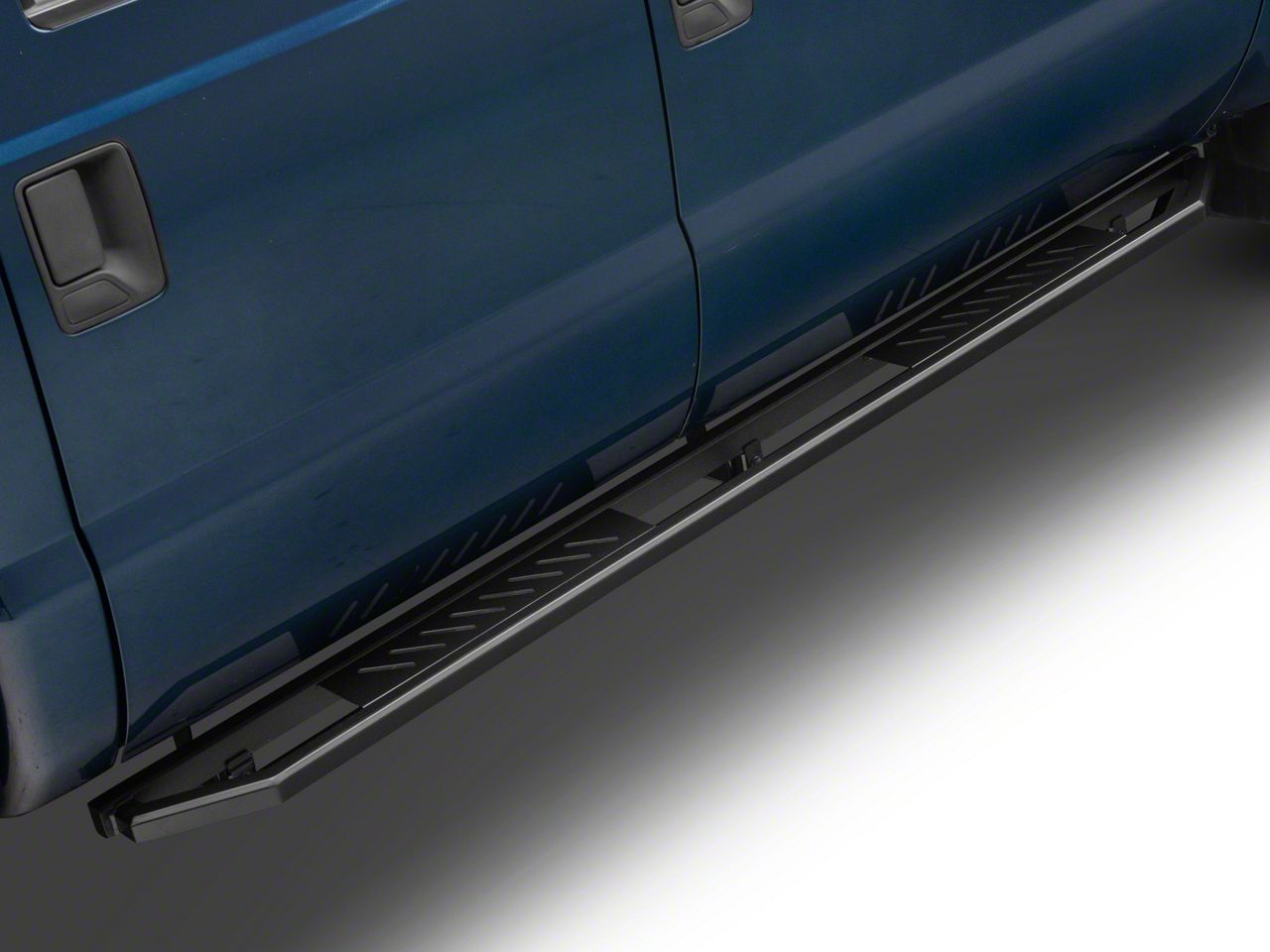 F-350 Super Duty Rocker Armor Side Step Bars; Matte Black (11-16 F-350 ...