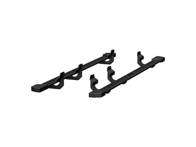 Military Rocker Bar F-350 Super Duty Rocker Side Step Bars; Textured Black (17-26 F-350 ...