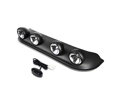 Roof Mounted Fog Lights with Switch; Clear (Universal; Some Adaptation May Be Required)