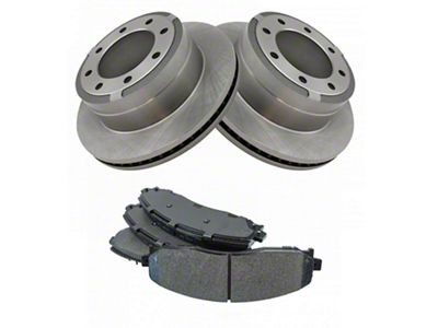 Semi-Metallic 8-Lug Brake Rotor and Pad Kit; Rear (13-19 F-350 Super Duty SRW)