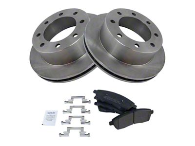 Semi-Metallic 8-Lug Brake Rotor and Pad Kit; Rear (99-04 F-350 Super Duty SRW)