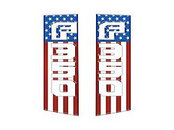 Side Embem Accent Trim; American Flag (17-22 F-350 Super Duty)