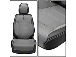 Sport Series Front Seat Covers; Gray/Black (Universal; Some Adaptation May Be Required)