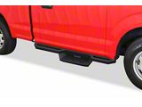 Square Tube Drop Style Nerf Side Step Bars; Matte Black (17-25 F-350 Super Duty Regular Cab)