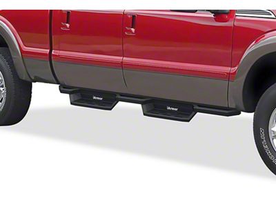 Square Tube Drop Style Nerf Side Step Bars; Matte Black (11-16 F-350 Super Duty SuperCrew)