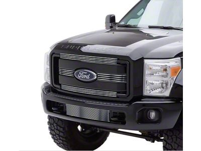 Stainless Steel Billet Upper and Lower Grille Insert; Chrome (11-16 F-350 Super Duty King Ranch, Lariat, XLT)