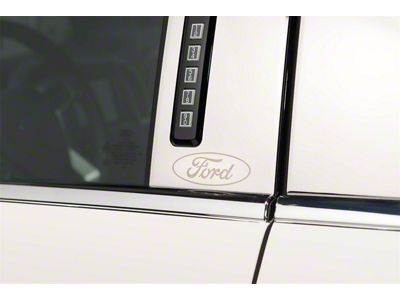 Putco Stainless Steel Pillar Posts with Ford Logo (17-22 F-350 Super Duty SuperCab, SuperCrew)