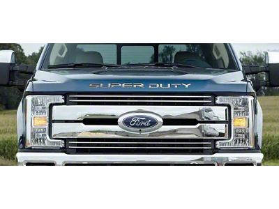 SUPER DUTY Grille Letters; Polished (17-22 F-350 Super Duty)
