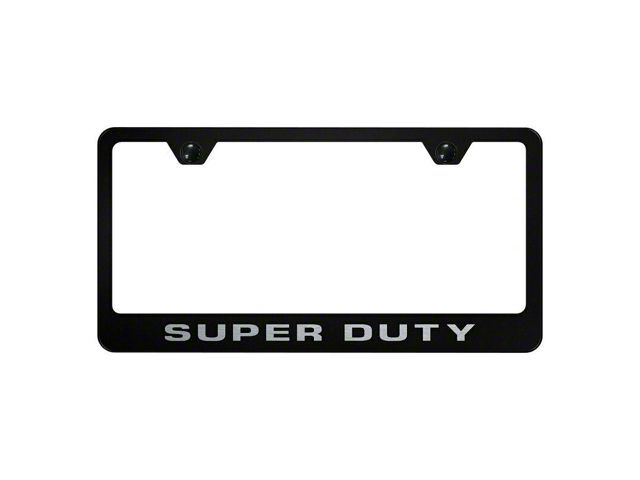 Super Duty License Plate Frame; Black (Universal; Some Adaptation May Be Required)