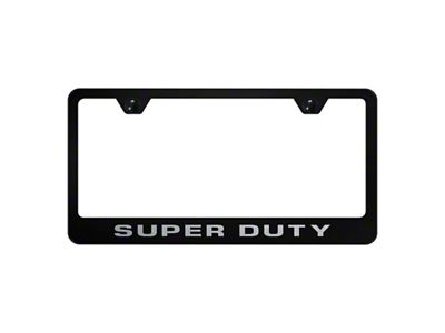 Super Duty License Plate Frame; Black (Universal; Some Adaptation May Be Required)