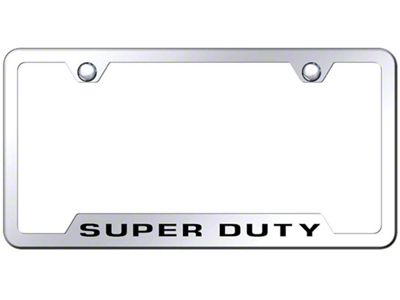 Super Duty License Plate Frame; Chrome (Universal; Some Adaptation May Be Required)