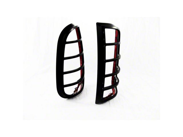 Tail Light Bezels with Red LED Brake and Running Lights; Black (11-16 F-350 Super Duty)