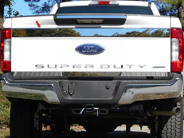 Tailgate Accent Trim; Stainless Steel (17-19 F-350 Super Duty)