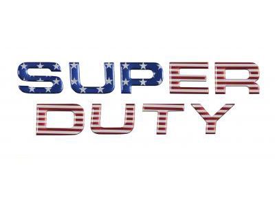 Tailgate Insert Letters; American Flag Edition (11-16 F-350 Super Duty)