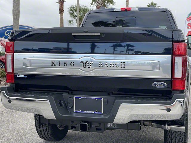 Tailgate Insert Letters; Black/Silver American Flag (20-22 F-350 Super Duty King Ranch)