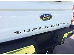 Tailgate Insert Letters; Gloss Black (17-19 F-350 Super Duty)