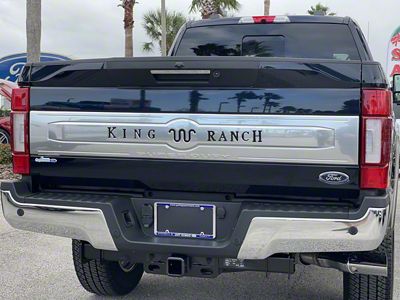 Tailgate Insert Letters; Gloss Black (20-22 F-350 Super Duty King Ranch)