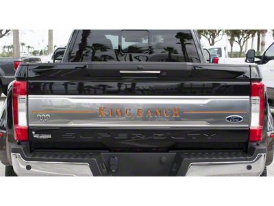 Tailgate Insert Letters; Gloss Orange (17-19 F-350 Super Duty King Ranch)