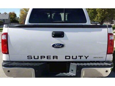 Tailgate Insert Letters; Matte Black (11-16 F-350 Super Duty)